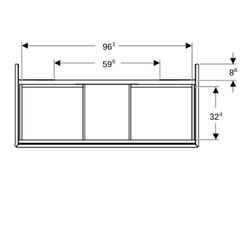 Geberit ONE Unterschrank für Waschtisch, 2 Schubladen, Waschtisch 105cm, H 50,4cm T ... GEBERIT-505264006 4025410936035 (Abb. 1)