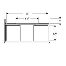 Geberit ONE Unterschrank für Waschtisch, 2 Schubladen, Breite Waschtisch 105cm, Höhe... GEBERIT-505264007 4025410936042 (Abb. 1)