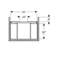 Geberit ONE Unterschrank für Waschtisch, 2 Schubladen, Breite Waschtisch 60cm, Höhe ... GEBERIT-505261008 4025410646026 (Abb. 1)
