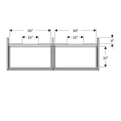 Geberit ONE Unterschrank für Waschtisch, 4 Schubladen, Breite Waschtisch 135cm, Höhe... GEBERIT-505266008 4025410646071 (Abb. 1)