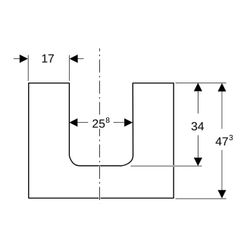 Geberit ONE Waschtischplatte Ausschnitt mittig, für Aufsatzwaschtisch Schalenform, 6... GEBERIT-505271007 4025410936257 (Abb. 1)