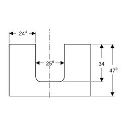 Geberit ONE Waschtischplatte Ausschnitt mittig, für Aufsatzwaschtisch Schalenform, 7... GEBERIT-505272006 4025410936318 (Abb. 1)