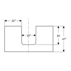 Geberit ONE Waschtischplatte Ausschnitt mittig, für Aufsatzwaschtisch Schalenform, 9... GEBERIT-505273001 4025410936332 (Abb. 1)