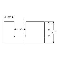 Geberit ONE Waschtischplatte Ausschnitt links, für Aufsatzwaschtisch Schalenform, 90... GEBERIT-505293006 4025410937018 (Abb. 1)