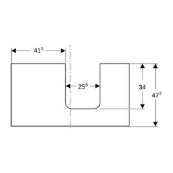 Geberit ONE Waschtischplatte Ausschnitt rechts, für Aufsatzwaschtisch Schalenform, 9... GEBERIT-505313003 4025410937407 (Abb. 1)