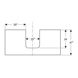 Geberit ONE Waschtischplatte Ausschnitt mittig, für Aufsatzwaschtisch Schalenform, 1... GEBERIT-505274005 4025410936448 (Abb. 1)