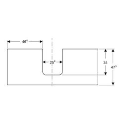 Geberit ONE Waschtischplatte Ausschnitt mittig, für Aufsatzwaschtisch Schalenform, 1... GEBERIT-505275006 4025410936523 (Abb. 1)