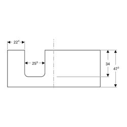 Geberit ONE Waschtischplatte Ausschnitt links, für Aufsatzwaschtisch Schalenform, 12... GEBERIT-505295007 4025410937162 (Abb. 1)