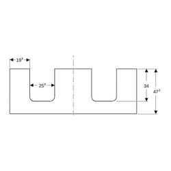 Geberit ONE Waschtischplatte Ausschnitt 2-fach, für Aufsatzwaschtisch Schalenform, 1... GEBERIT-505276007 4025410936608 (Abb. 1)