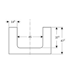 Geberit ONE Waschtischplatte Ausschnitt mittig, für Aufsatzwaschtisch rechteckig, 75... GEBERIT-505282003 4025410936639 (Abb. 1)