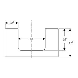 Geberit ONE Waschtischplatte Ausschnitt mittig, für Aufsatzwaschtisch rechteckig, 90... GEBERIT-505283007 4025410936745 (Abb. 1)