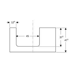 Geberit ONE Waschtischplatte Ausschnitt links, für Aufsatzwaschtisch rechteckig, 90x... GEBERIT-505303005 4025410937216 (Abb. 1)