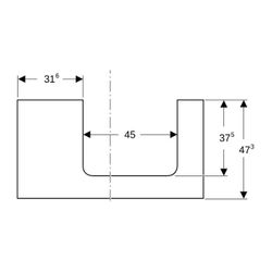Geberit ONE Waschtischplatte Ausschnitt rechts, für Aufsatzwaschtisch rechteckig, 90... GEBERIT-505323004 4025410937629 (Abb. 1)