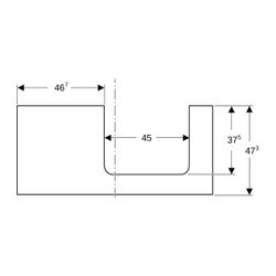 Geberit ONE Waschtischplatte Ausschnitt rechts, für Aufsatzwaschtisch rechteckig, 10... GEBERIT-505324007 4025410937728 (Abb. 1)