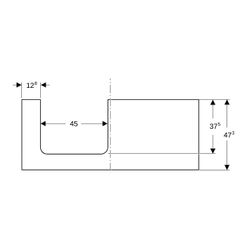 Geberit ONE Waschtischplatte Ausschnitt links, für Aufsatzwaschtisch rechteckig, 120... GEBERIT-505305003 4025410937339 (Abb. 1)