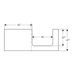 Geberit ONE Waschtischplatte Ausschnitt rechts für Aufsatzwaschtisch rechteckig 120x... GEBERIT-505325006 4025410937780 (Abb. 1)