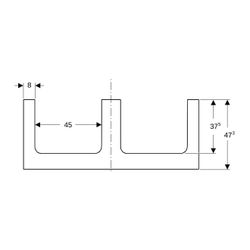 Geberit ONE Waschtischplatte Ausschnitt 2-fach, für Aufsatzwaschtisch, 120x3x47cm, W... GEBERIT-505345001 4025410937872 (Abb. 1)