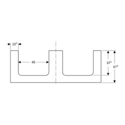 Geberit ONE Waschtischplatte Ausschnitt 2-fach, für Aufsatzwaschtisch rechteckig, 13... GEBERIT-505286003 4025410936912 (Abb. 1)
