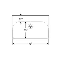 Geberit Smyle Square Waschtisch, Breite 75cm, Tiefe 48cm, ohne Hahnloch, Überlauf si... GEBERIT-500249002 4025410641632 (Abb. 1)