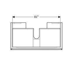Geberit Xeno2 Unterschrank für Waschtisch, 1 Schublade, 88x22x46,2cm, Greige/lackier... GEBERIT-500508001 4025416354611 (Abb. 1)