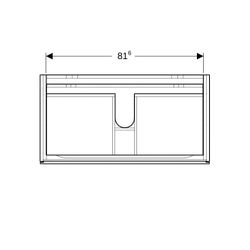 Geberit Xeno2 Unterschrank für Waschtisch, 2 Schubladen, 88x53x46,2cm, Greige/lackie... GEBERIT-500509001 4025416361244 (Abb. 1)