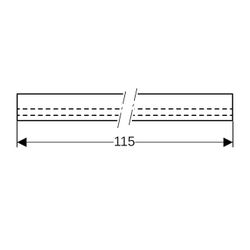 Geberit Kollektorprofil für Wandablauf für Dusche Länge 115cm... GEBERIT-154340FW1 4025416289173 (Abb. 1)