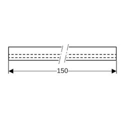 Geberit Kollektorprofil für Wandablauf für Dusche Länge 150cm... GEBERIT-154341FW1 4025416499930 (Abb. 1)