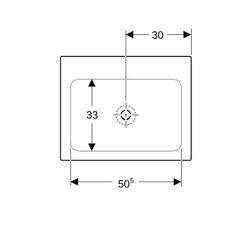 Geberit ONE Möbelwaschtisch Abgang vertikal, Breite 60cm, Tiefe 48cm, ohne Hahnloch,... GEBERIT-505011011 4025410953568 (Abb. 1)