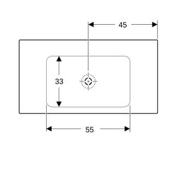 Geberit ONE Möbelwaschtisch Abgang vertikal, Breite 90cm, Tiefe 48cm, ohne Hahnloch,... GEBERIT-505011013 4025410953582 (Abb. 1)