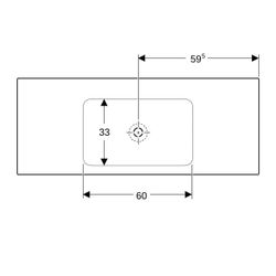 Geberit ONE Möbelwaschtisch Abgang vertikal, Breite 120cm, Tiefe 48cm, ohne Hahnloch... GEBERIT-505011015 4025410953605 (Abb. 1)