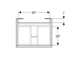 Geberit Renova Plan Unterschrank für Möbelwaschtisch, 1 Schublade, 1 Innenschublade,... GEBERIT-501936JK1 4025410525055 (Abb. 1)