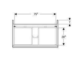 Geberit Renova Plan Unterschrank für Möbelwaschtisch, 1 Schublade, 1 Innensch., 78,8... GEBERIT-501937001 4025410524867 (Abb. 1)