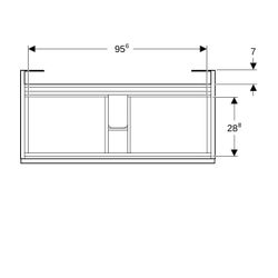 Geberit Renova Plan Unterschrank für Möbelwaschtisch, 1 Schublade, 1 Innensch., 98,8... GEBERIT-501938001 4025410524881 (Abb. 1)