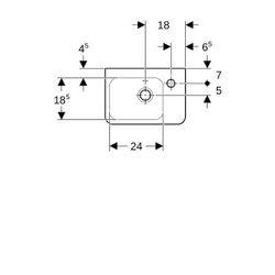 Geberit Renova Plan Handwaschbecken verkürzte Ausladung, 36x14,5x25cm, Hahnloch rech... GEBERIT-500382011 4025416818861 (Abb. 1)
