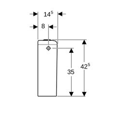 Geberit iCon Aufputzspülkasten aufgesetzt, 2-Mengen-Spülung, Wasseranschluss seitlic... GEBERIT-229420600 4022009332551 (Abb. 1)