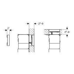Geberit Omega 60 Drückerplatte, 2-Mengen-Spülung, Square, flächenbündig Weiß, verspi... GEBERIT-115081SI1 4025416301349 (Abb. 1)