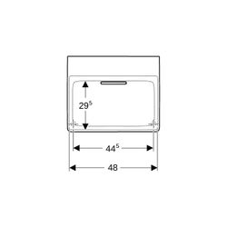 Geberit ONE Aufsatzwaschtisch rechteckig Abgang horizontal 50cm T 41cm o. ohne Hahnl... GEBERIT-505023001 4025410593788 (Abb. 1)