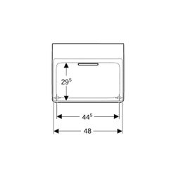 Geberit ONE Aufsatzwaschtisch rechteckig, Abgang horizontal, 50cm T 41cm o. Hahnloch... GEBERIT-505025001 4025410593801 (Abb. 1)