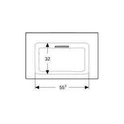 Geberit ONE Möbelwaschtisch Abgang horizontal, B 75cm T 48cm ohne Hahnloch, ohne Übe... GEBERIT-505003001 4025410593542 (Abb. 1)