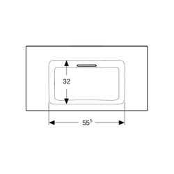 Geberit ONE Möbelwaschtisch Abgang horizontal, B 90cm T 48cm ohne Hahnloch, ohne Übe... GEBERIT-505005001 4025410593566 (Abb. 1)