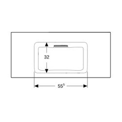 Geberit ONE Möbelwaschtisch Abgang horizontal, B 105cm T 48cm ohne Hahnloch, ohne Üb... GEBERIT-505014001 4025410593726 (Abb. 1)