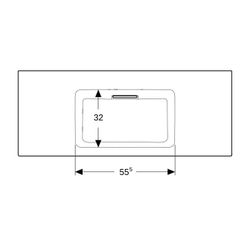 Geberit ONE Möbelwaschtisch Abgang horizontal, B 120cm T 48cm ohne Hahnloch, ohne Üb... GEBERIT-505016001 4025410593740 (Abb. 1)