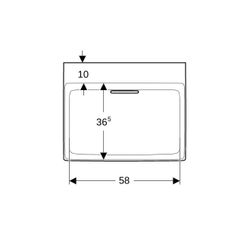 Geberit ONE Waschtisch Abgang horizontal, B 60cm, Tiefe 48cm, ohne Hahnloch, ohne Üb... GEBERIT-505033001 4025410593863 (Abb. 1)