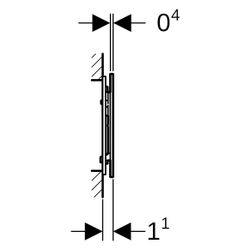 Geberit Betätigungsplatte für Sigma70, 2-Mengen-Spülung, Edelstahl gebürstet, 240x15... GEBERIT-242813FW1 4025416307365 (Abb. 1)