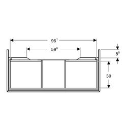 Geberit ONE Unterschrank für Waschtisch, 1 Schublade, Breite Waschtisch 105cm, Höhe ... GEBERIT-505074002 4025410630193 (Abb. 1)