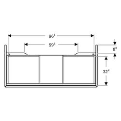 Geberit ONE Unterschrank für Waschtisch, 1 Schublade, B Waschtisch 105cm, H 26,6cm T... GEBERIT-505074006 4025410630230 (Abb. 1)