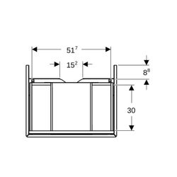 Geberit ONE Unterschrank für Waschtisch, 1 Schublade, Breite Waschtisch 60cm, H 26,6... GEBERIT-505071004 4025410629401 (Abb. 1)