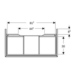 Geberit ONE Unterschrank für Waschtisch, 1 Schublade, Breite Waschtisch 90cm, H 26,6... GEBERIT-505073004 4025410630148 (Abb. 1)