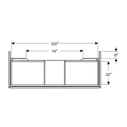 Geberit ONE Unterschrank für Waschtisch, 1 Schublade, Breite Waschtisch 120cm, Höhe ... GEBERIT-505075002 4025410630261 (Abb. 1)