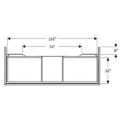 Geberit ONE Unterschrank für Waschtisch, 1 Schublade, Breite Waschtisch 120cm, H 26,... GEBERIT-505075005 4025410630292 (Abb. 1)